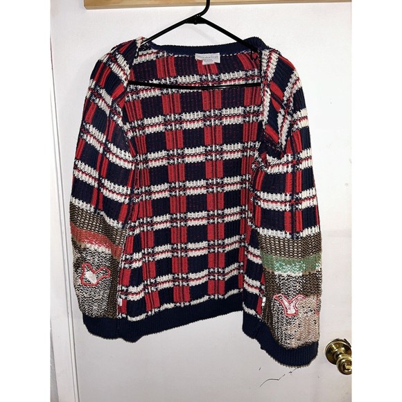 Vtg Sweater Loft 90s Christmas Ugly Vest Knit Cardigan Button Up Teddy Bear sz M - Picture 7 of 9